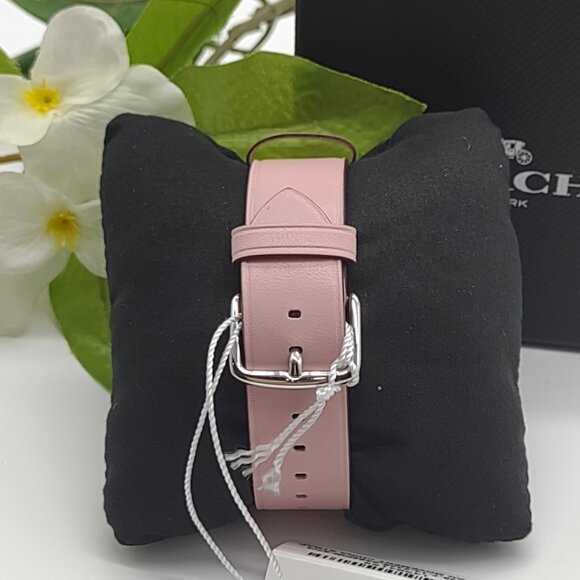 Coach Women's Elliot Blush Leather Strap Watch - Picture 6 of 7